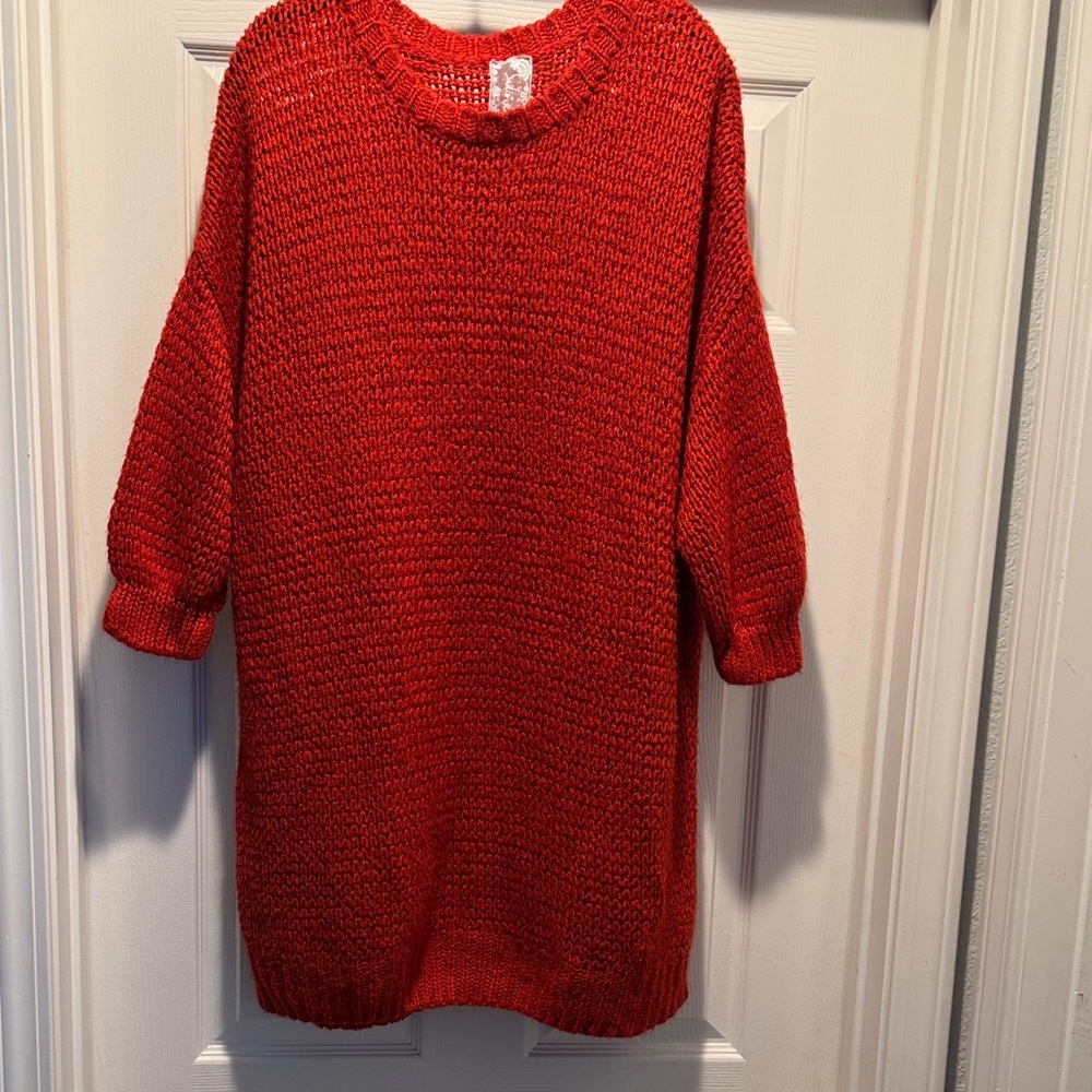 Sadie & Sage Oversized Rust Knit Women's Sweater Size Small